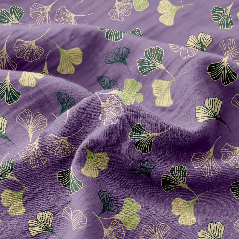 Ownkoti Ginkgo Leaf Cotton Gauze Sheet Bedspread - image 3