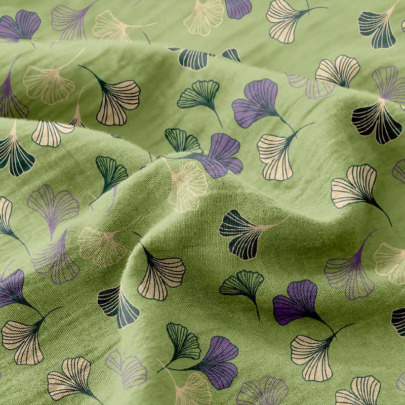 Ownkoti Ginkgo Leaf Cotton Gauze Sheet Bedspread - image 7