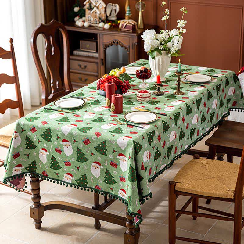 Ownkoti Santa Tree Gift Print Christmas Tablecloth - image 2