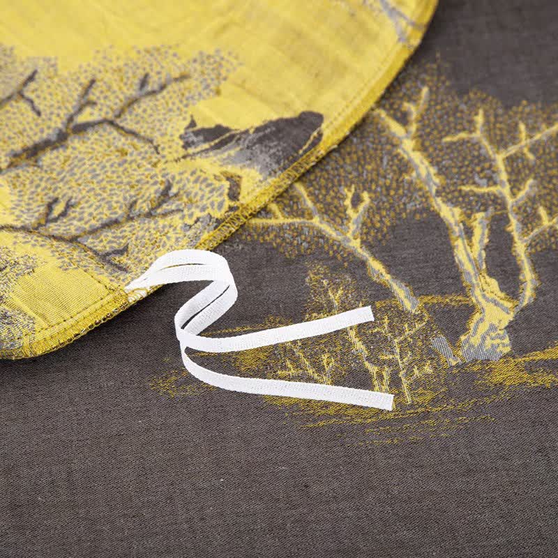 Ownkoti Landscape Print Cotton Gauze Jacquard Bedding Set(4pcs) - image 8