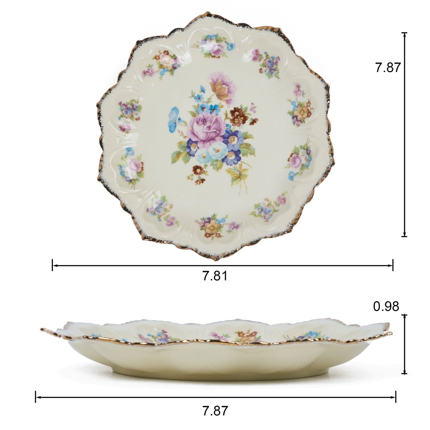 Ownkoti Romantic Floral Porcelain Plate - image 15