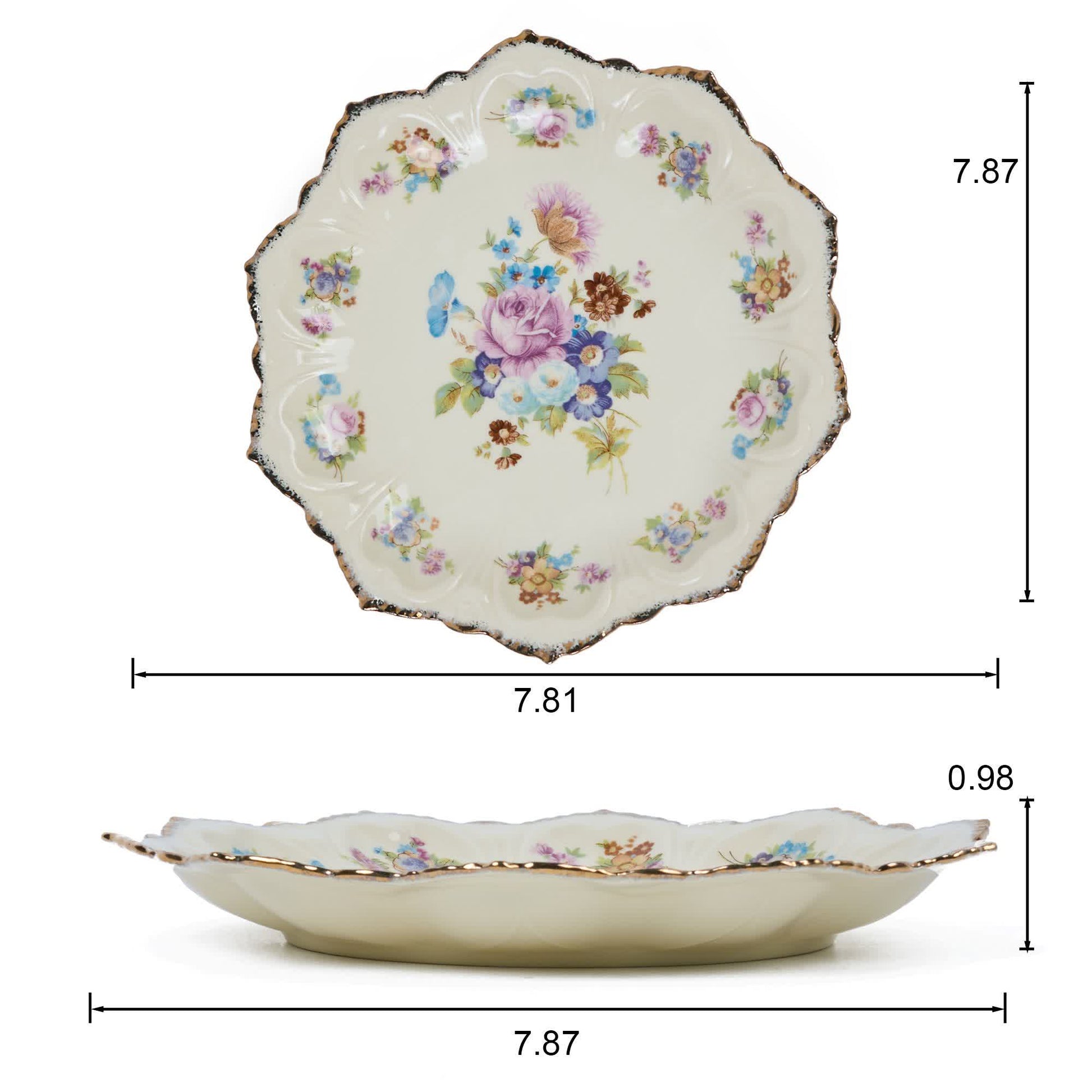 Ownkoti Romantic Floral Porcelain Plate - image 15