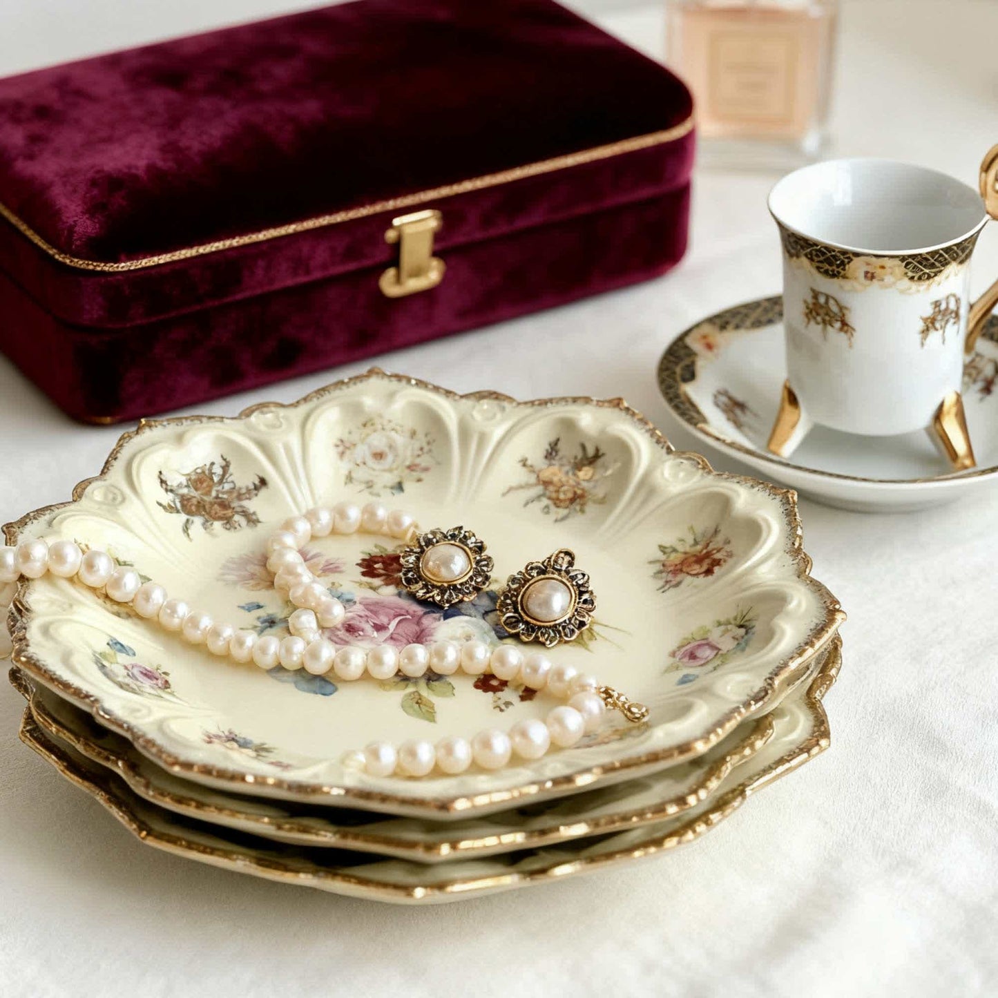 Ownkoti Romantic Floral Porcelain Plate - image 3