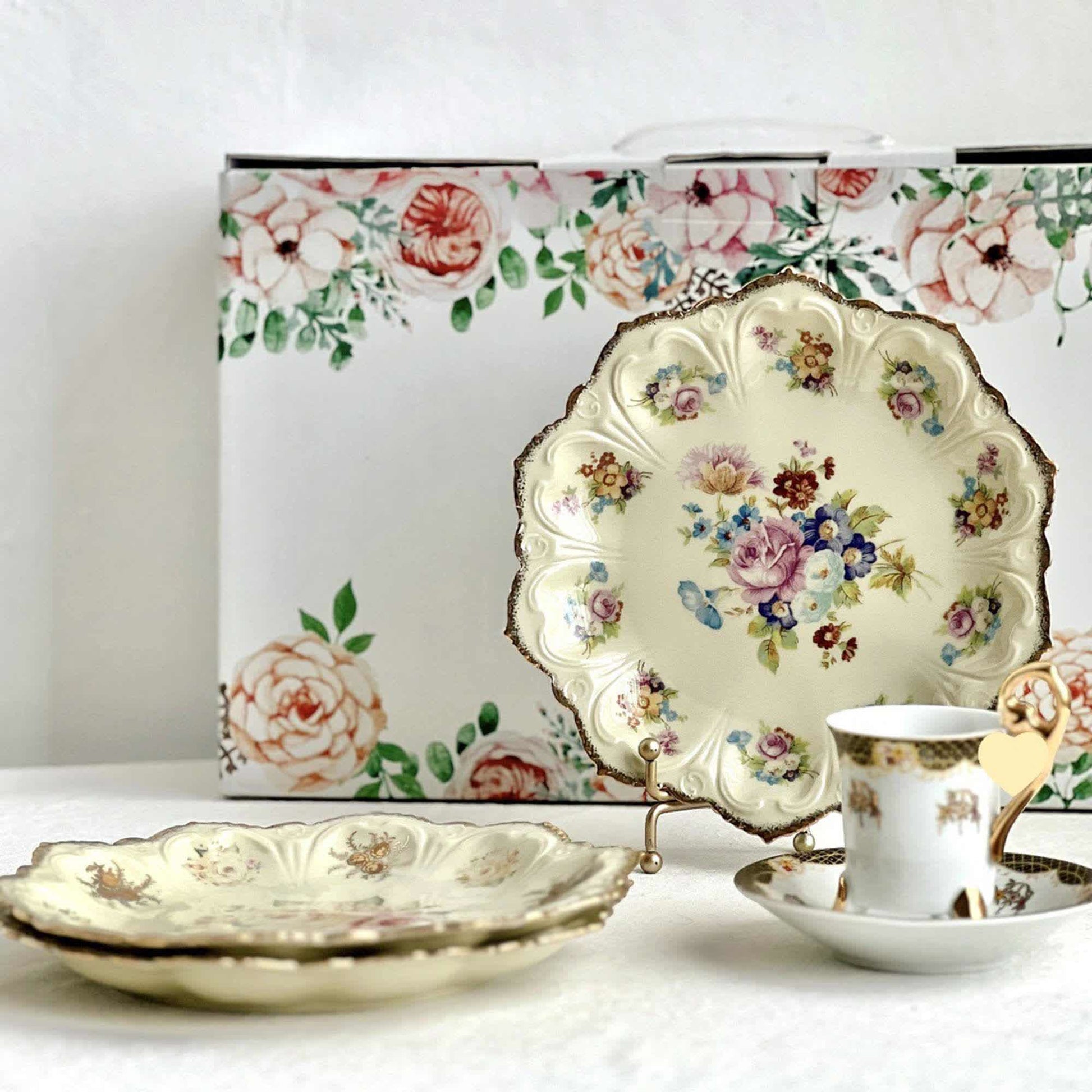 Ownkoti Romantic Floral Porcelain Plate - image 2