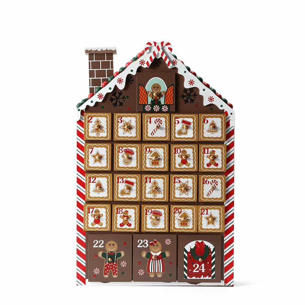 Ownkoti Gingerbread Man Christmas Countdown Calendar Gift Box - image 8