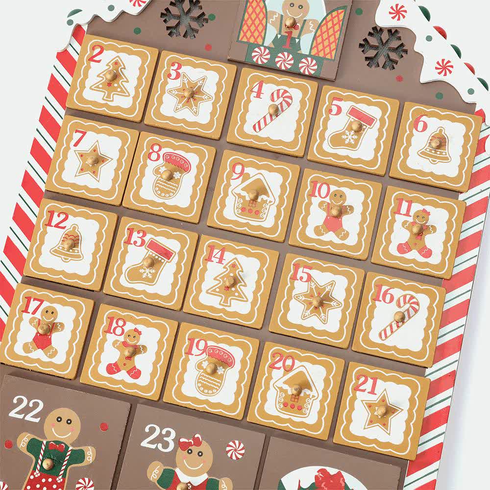 Ownkoti Gingerbread Man Christmas Countdown Calendar Gift Box - image 13