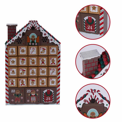 Ownkoti Gingerbread Man Christmas Countdown Calendar Gift Box - image 7
