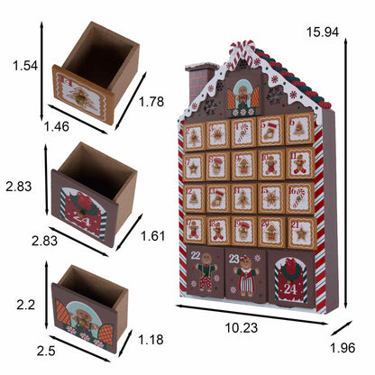 Ownkoti Gingerbread Man Christmas Countdown Calendar Gift Box - image 17
