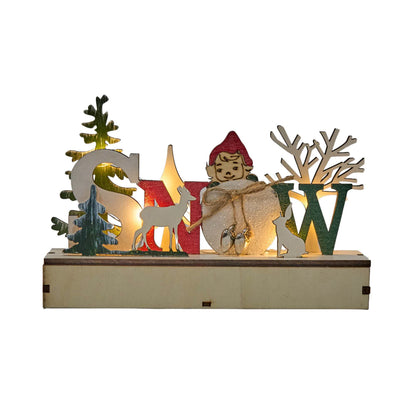 Ownkoti Lighted Wooden Christmas Tabletop Decoration - image 6