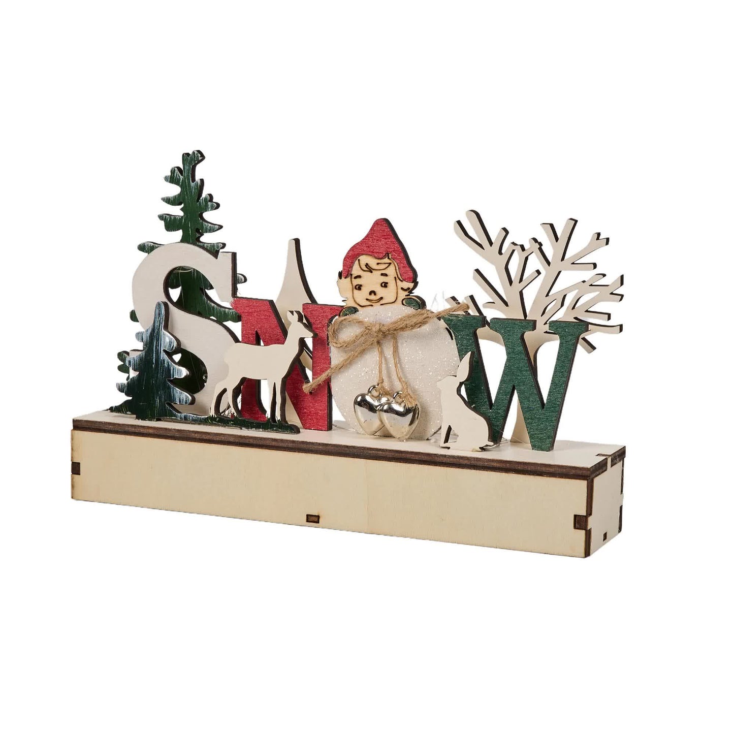 Ownkoti Lighted Wooden Christmas Tabletop Decoration - image 7