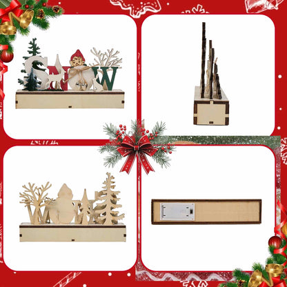 Ownkoti Lighted Wooden Christmas Tabletop Decoration - image 4