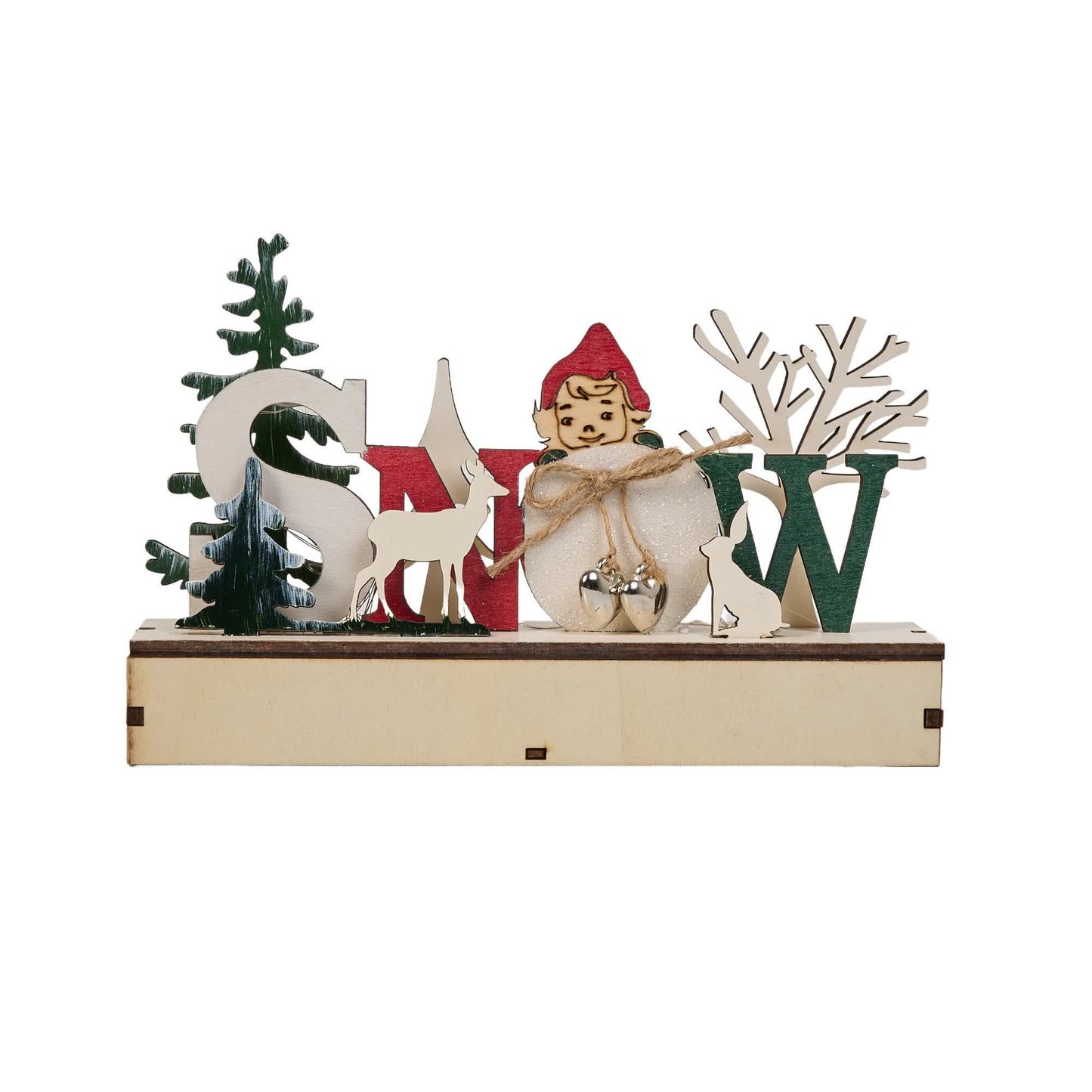 Ownkoti Lighted Wooden Christmas Tabletop Decoration - image 5
