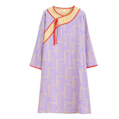 Ownkoti Plus Size Vintage Cotton Nightdress - image 2