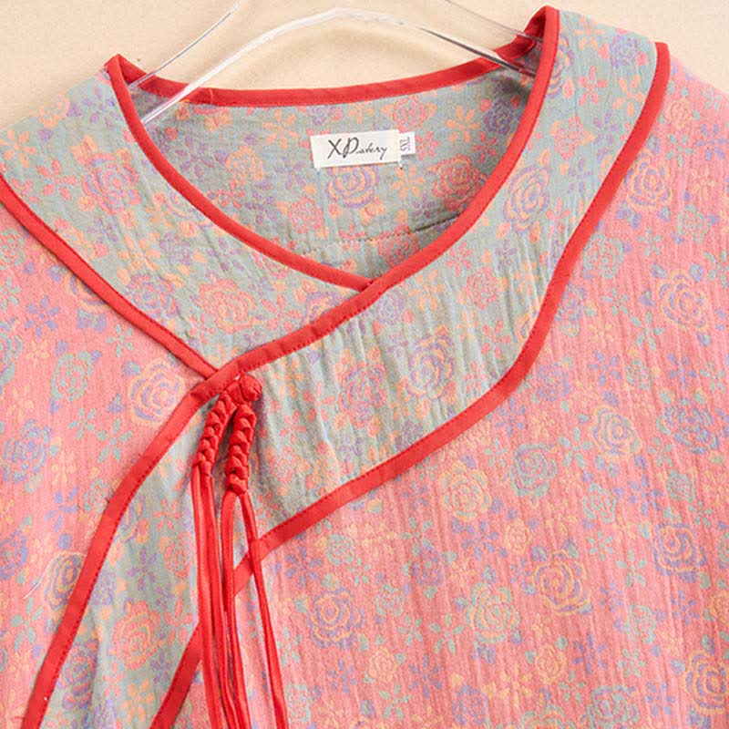 Ownkoti Plus Size Rose Cotton Gauze Nightdress - image 2