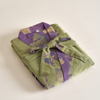 Ownkoti Cotton Gauze Ginkgo Kimono Robe - image 20