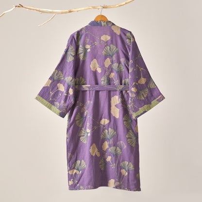 Ownkoti Cotton Gauze Ginkgo Kimono Robe - image 4