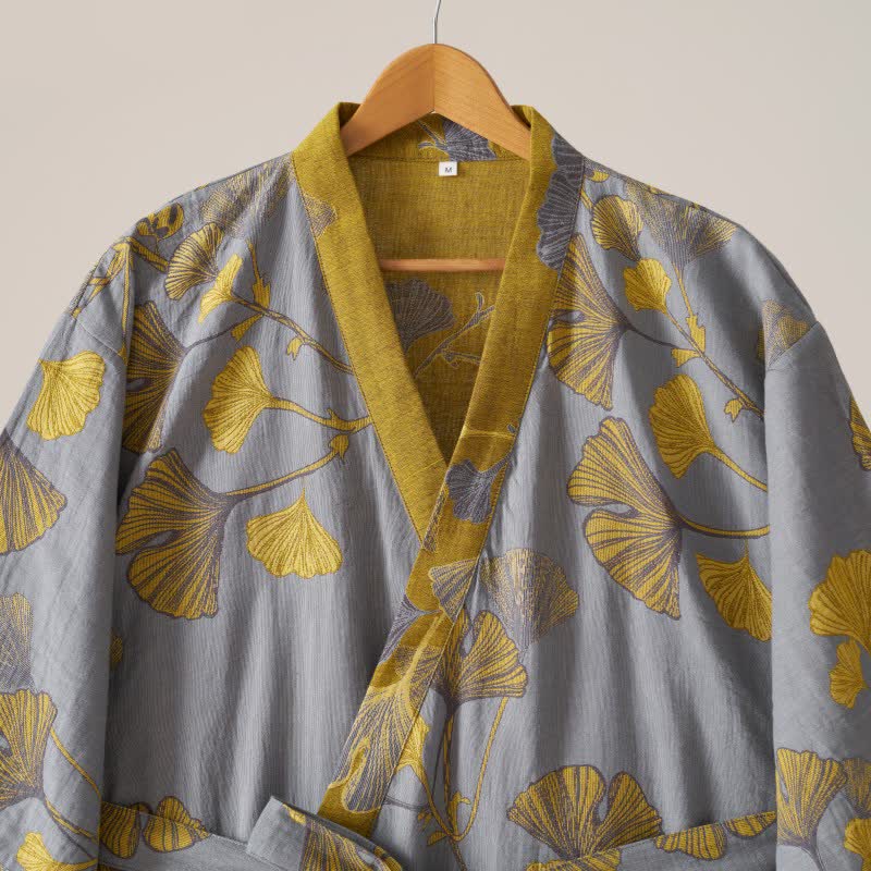 Ownkoti Cotton Gauze Ginkgo Kimono Robe - image 36