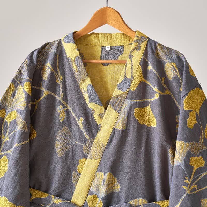 Ownkoti Cotton Gauze Ginkgo Kimono Robe - image 29