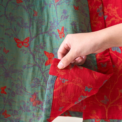 Ownkoti Cotton Gauze Vintage Butterfly Kimono Robe - image 16