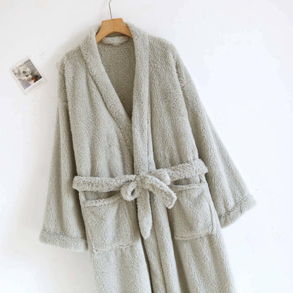 Ownkoti Matching Couple Plush Solid Robe - image 6