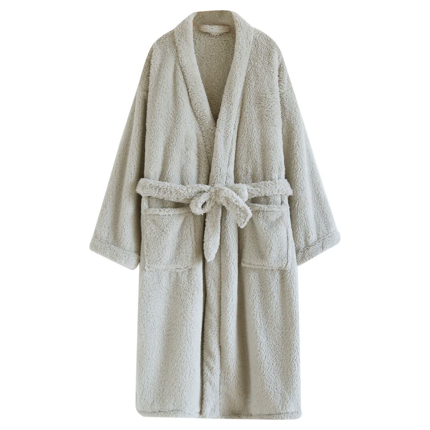 Ownkoti Matching Couple Plush Solid Robe - image 13
