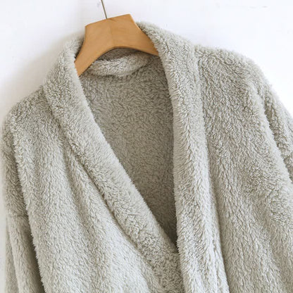 Ownkoti Matching Couple Plush Solid Robe - image 7