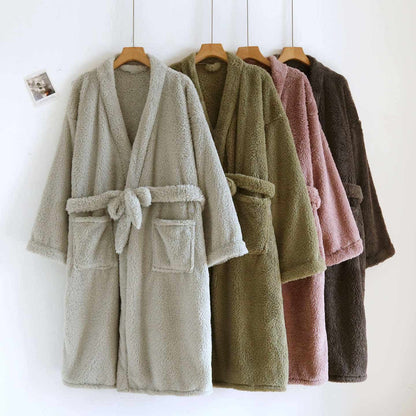 Ownkoti Matching Couple Plush Solid Robe - image 0