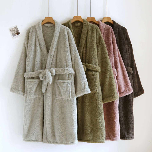 Ownkoti Matching Couple Plush Solid Robe - image 0