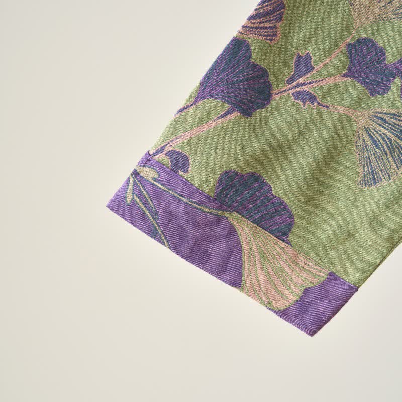 Ownkoti Ginkgo Leaf Hanfu Inspired Cotton Nightdress - image 11