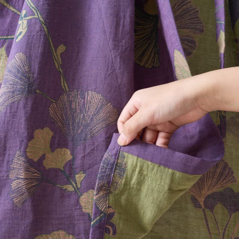 Ownkoti Ginkgo Leaf Hanfu Inspired Cotton Nightdress - image 22