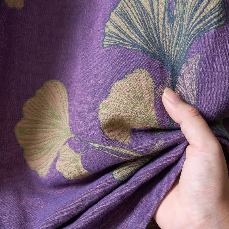 Ownkoti Ginkgo Leaf Hanfu Inspired Cotton Nightdress - image 23