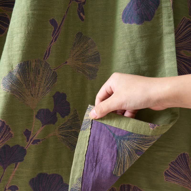 Ownkoti Ginkgo Leaf Hanfu Inspired Cotton Nightdress - image 10
