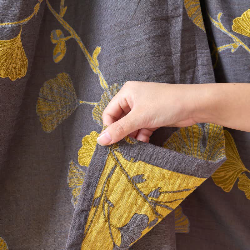 Ownkoti Ginkgo Leaf Hanfu Inspired Cotton Nightdress - image 13