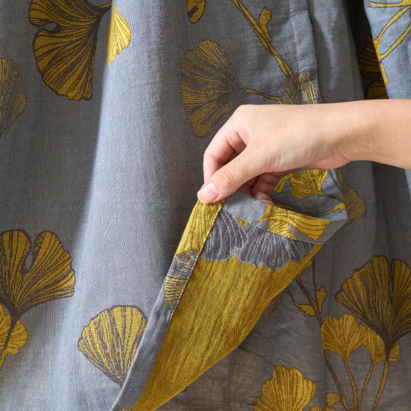 Ownkoti Ginkgo Leaf Hanfu Inspired Cotton Nightdress - image 17