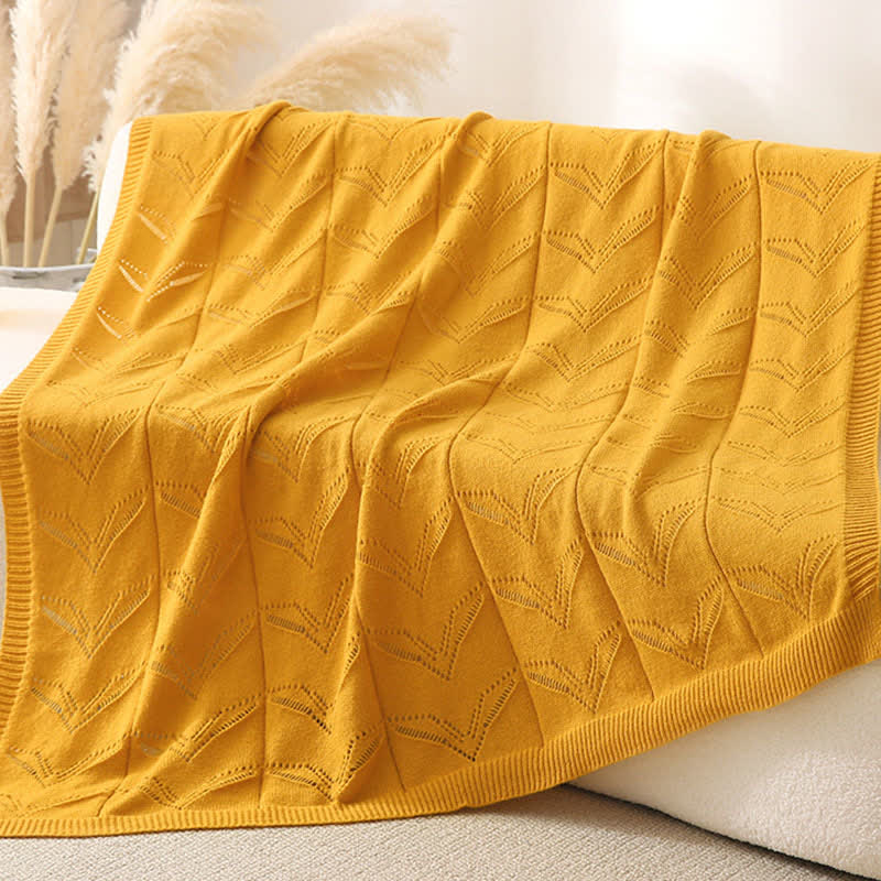 Ownkoti Solid Striped Textured Knitted Blanket - image 13