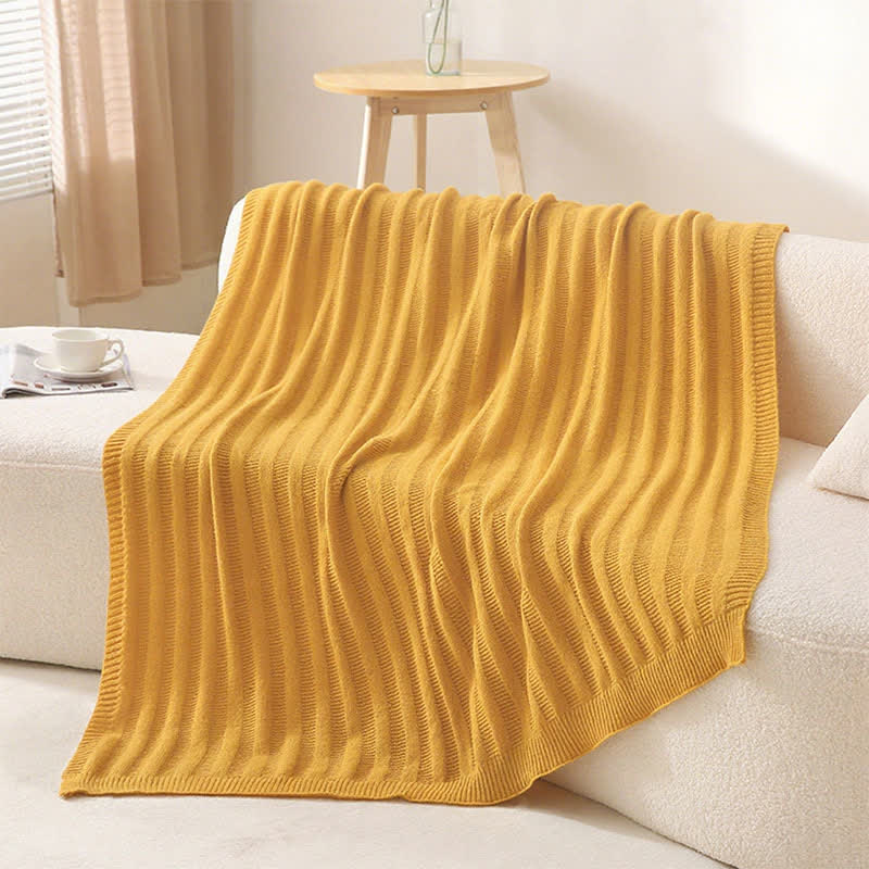 Ownkoti Solid Striped Textured Knitted Blanket - image 11