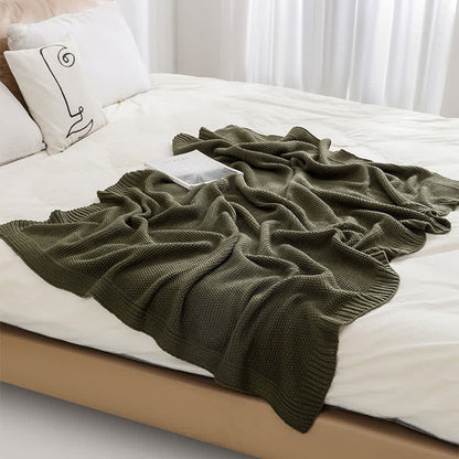 Ownkoti Simple Solid Color Knitted Blanket - image 15