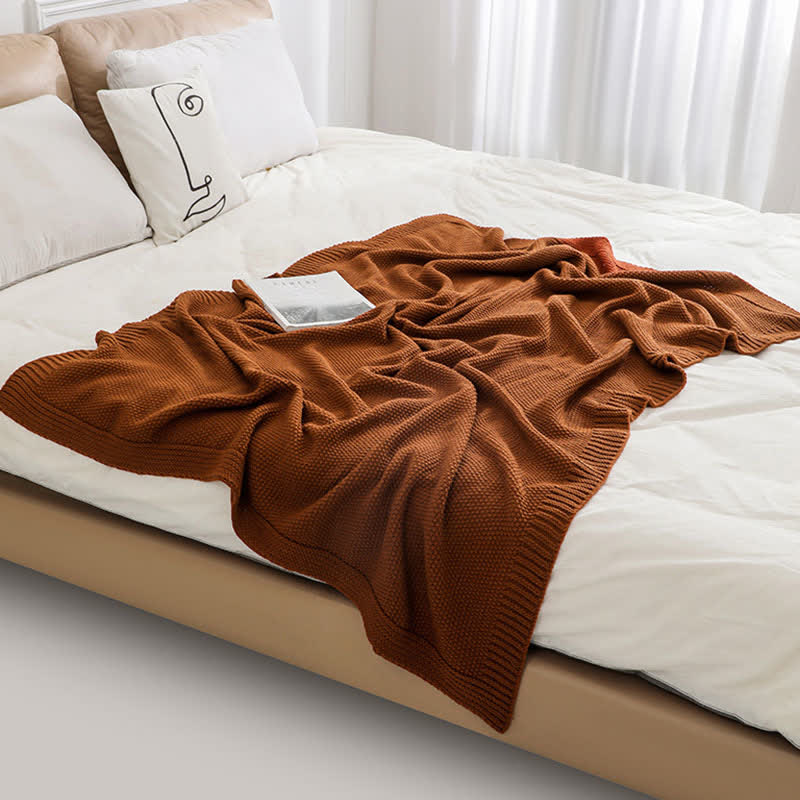 Ownkoti Simple Solid Color Knitted Blanket - image 12