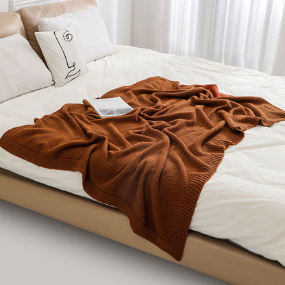 Ownkoti Simple Solid Color Knitted Blanket - image 12