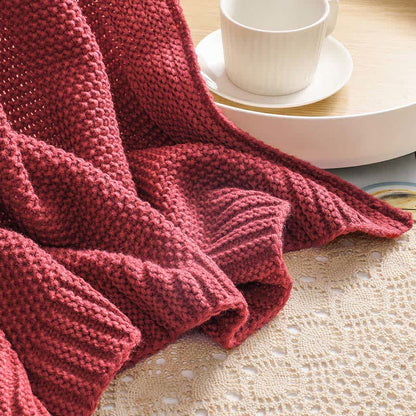 Ownkoti Simple Solid Color Knitted Blanket - image 4