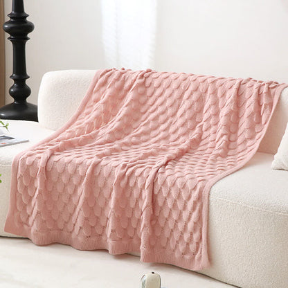 Ownkoti Solid Textured Knit Throw Blanket - image 4