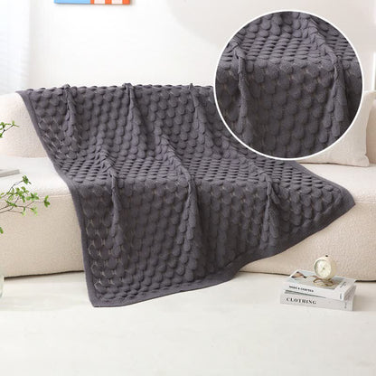 Ownkoti Solid Textured Knit Throw Blanket - image 16