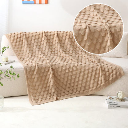 Ownkoti Solid Textured Knit Throw Blanket - image 12