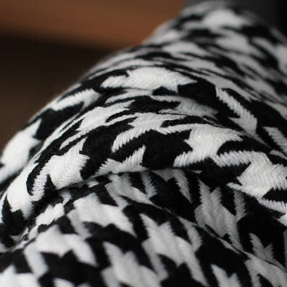 Ownkoti Classic Houndstooth Tassel Throw Blanket - image 9