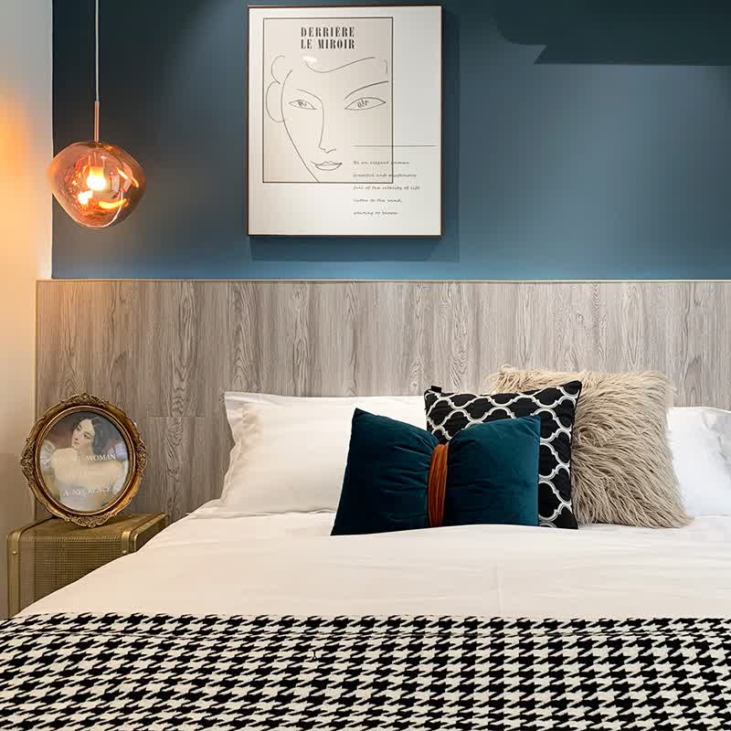 Ownkoti Classic Houndstooth Tassel Throw Blanket - image 4