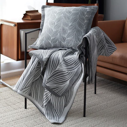 Ownkoti Artistic Leaf Knit Throw Blanket - image 16