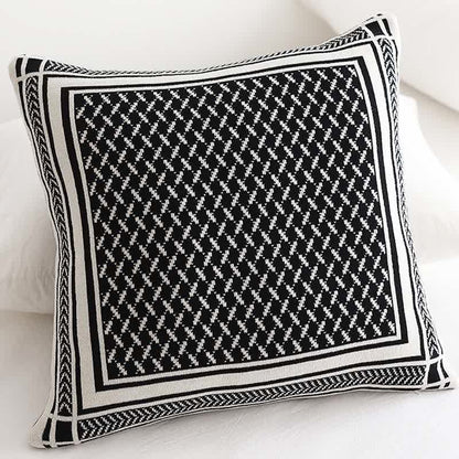Ownkoti Nordic Style Knit Throw Blanket - Black - Pillowcase - 19" x 19" - image 7