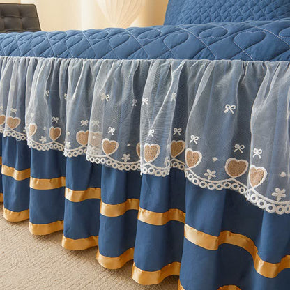 Ownkoti Heart Quilted Bed Skirt Sheet - image 5