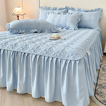 Ownkoti Geometric Quilted Bed Skirt Sheet - image 17