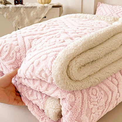 Ownkoti Plush Floral Sherpa Fleece Warm Blanket - image 5